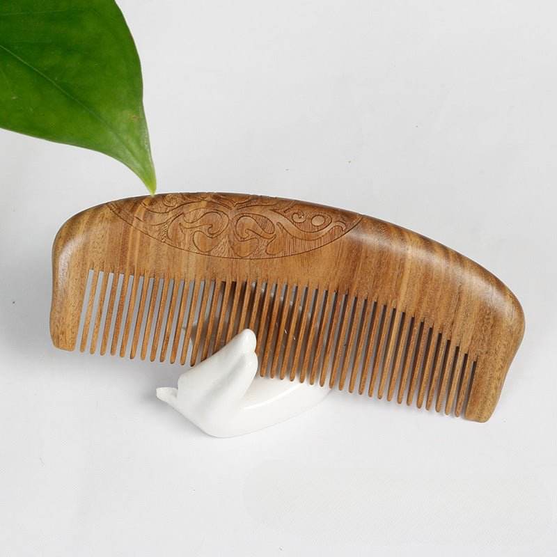 Chinese Hair Comb – Vintage Green Sandalwood Unisex Gift, Elegant & Comfortable Hair Care - STAR8S