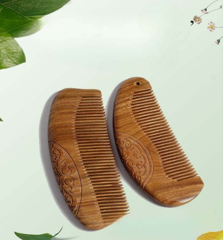 Chinese Hair Comb – Vintage Green Sandalwood Unisex Gift, Elegant & Comfortable Hair Care - STAR8S