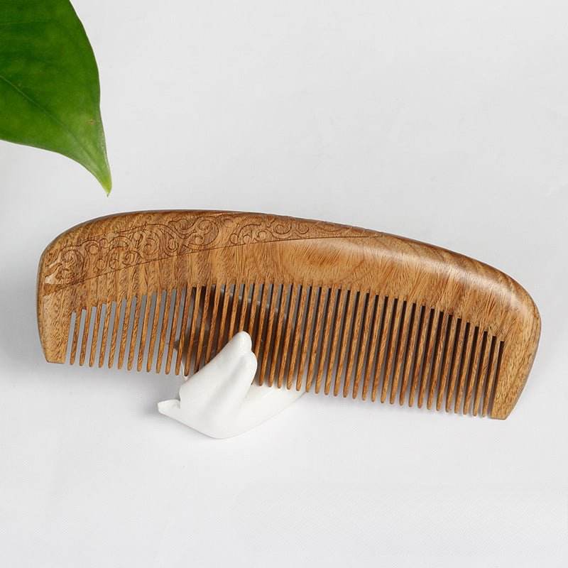 Chinese Hair Comb – Vintage Green Sandalwood Unisex Gift, Elegant & Comfortable Hair Care - STAR8S