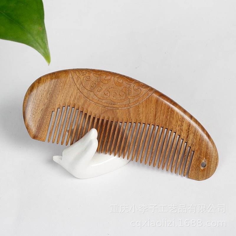 Chinese Hair Comb – Vintage Green Sandalwood Unisex Gift, Elegant & Comfortable Hair Care - STAR8S