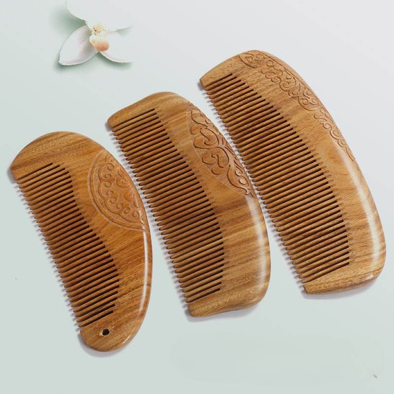 Chinese Hair Comb – Vintage Green Sandalwood Unisex Gift, Elegant & Comfortable Hair Care - STAR8S