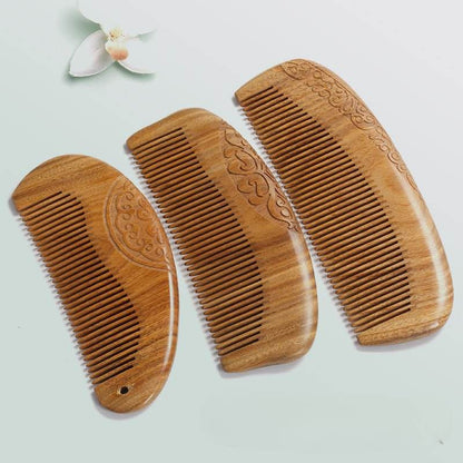 Chinese Hair Comb – Vintage Green Sandalwood Unisex Gift, Elegant & Comfortable Hair Care - STAR8S