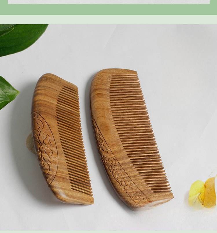 Chinese Hair Comb – Vintage Green Sandalwood Unisex Gift, Elegant & Comfortable Hair Care - STAR8S