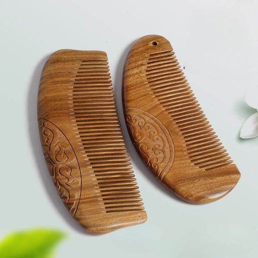 Chinese Hair Comb – Vintage Green Sandalwood Unisex Gift, Elegant & Comfortable Hair Care - STAR8S