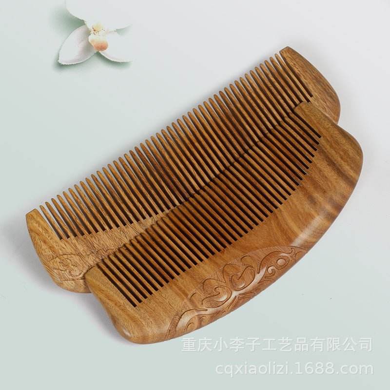 Chinese Hair Comb – Vintage Green Sandalwood Unisex Gift, Elegant & Comfortable Hair Care - STAR8S