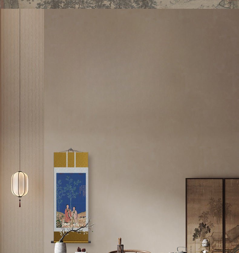 Chinese Ink Painting: HD print Castiglione’s Peaceful Spring Scroll with Bamboo | STAR8S