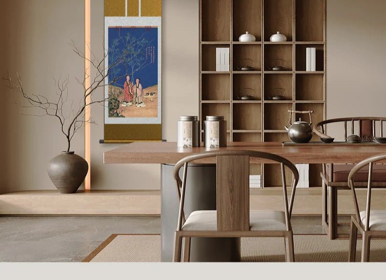 Chinese Ink Painting: HD print Castiglione’s Peaceful Spring Scroll with Bamboo | STAR8S - STAR8S