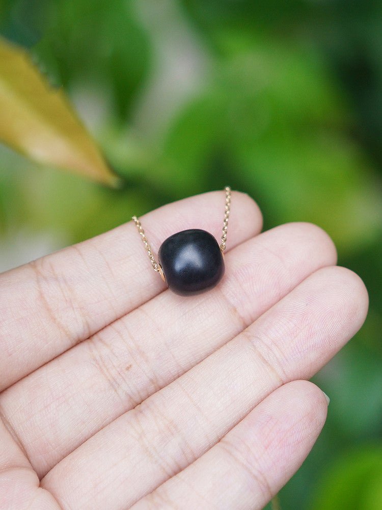 Chinese Jade Necklace with Heitian Black Snake Chain | STAR8S