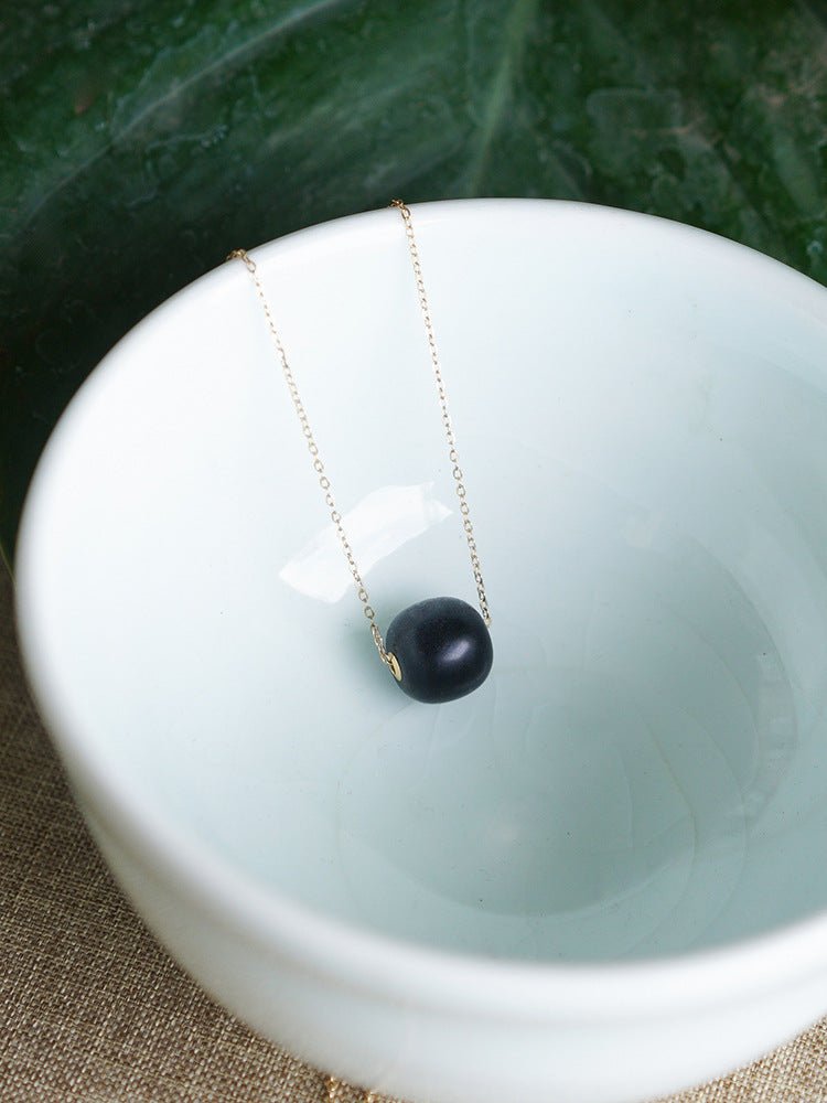 Chinese Jade Necklace with Heitian Black Snake Chain | STAR8S
