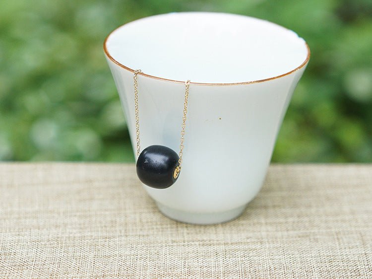Chinese Jade Necklace with Heitian Black Snake Chain | STAR8S
