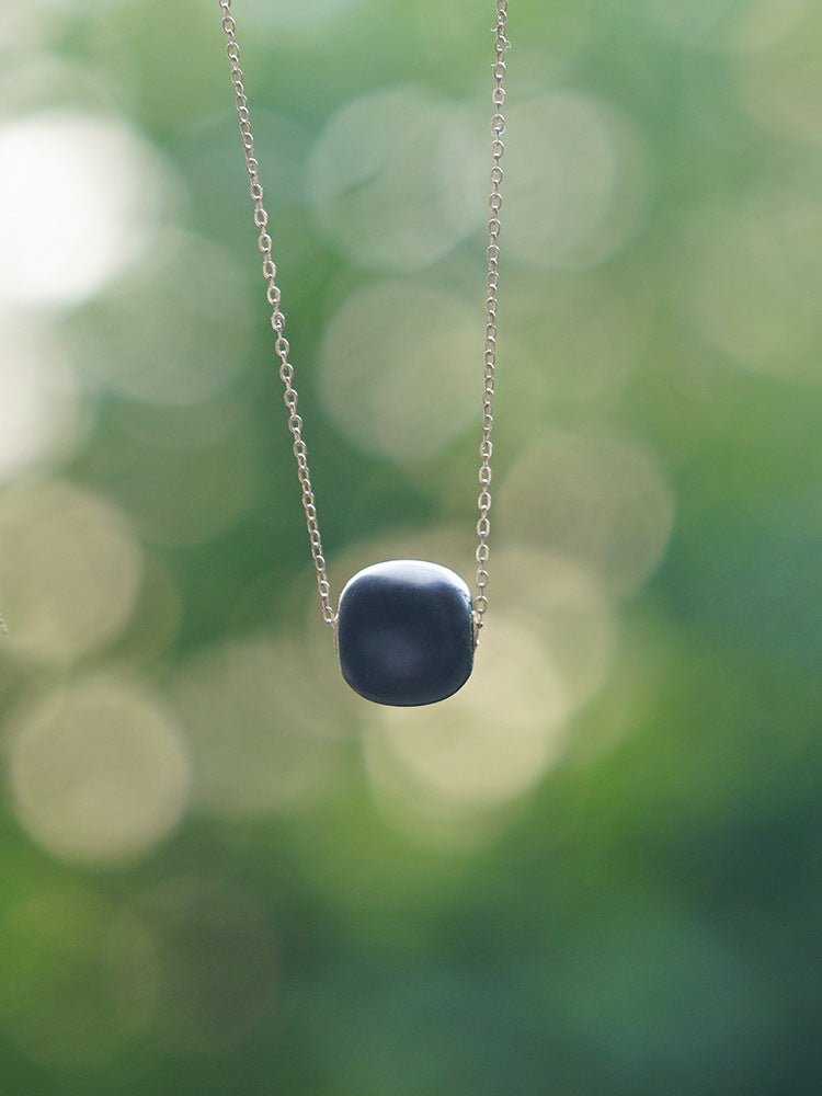 Chinese Jade Necklace with Heitian Black Snake Chain | STAR8S