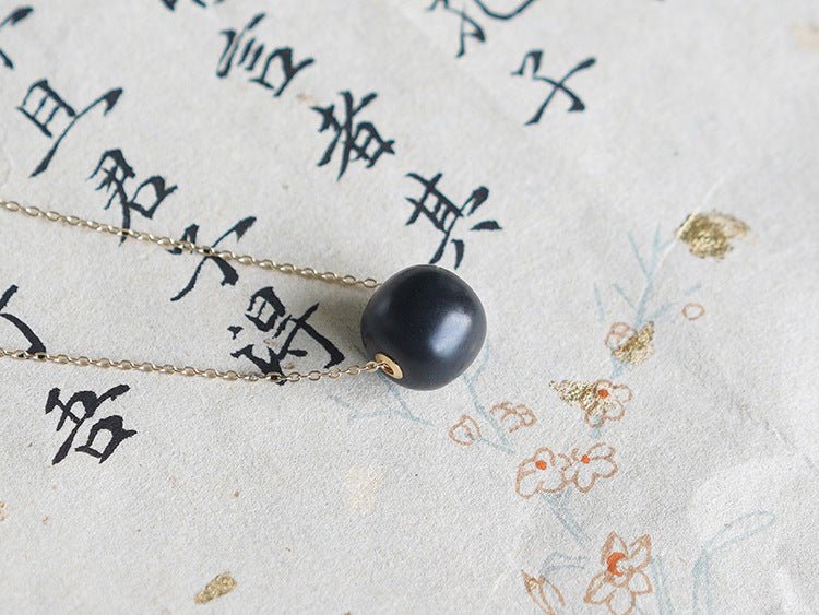 Chinese Jade Necklace with Heitian Black Snake Chain | STAR8S
