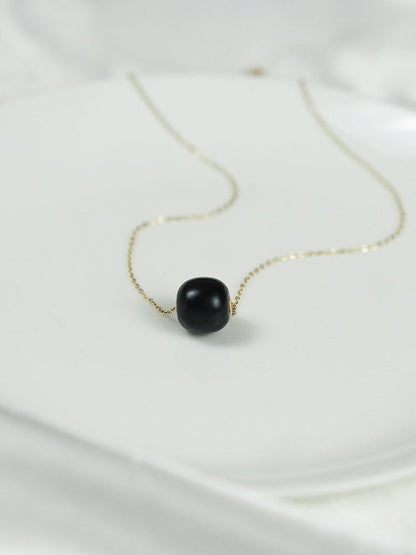 Chinese Jade Necklace with Heitian Black Snake Chain | STAR8S