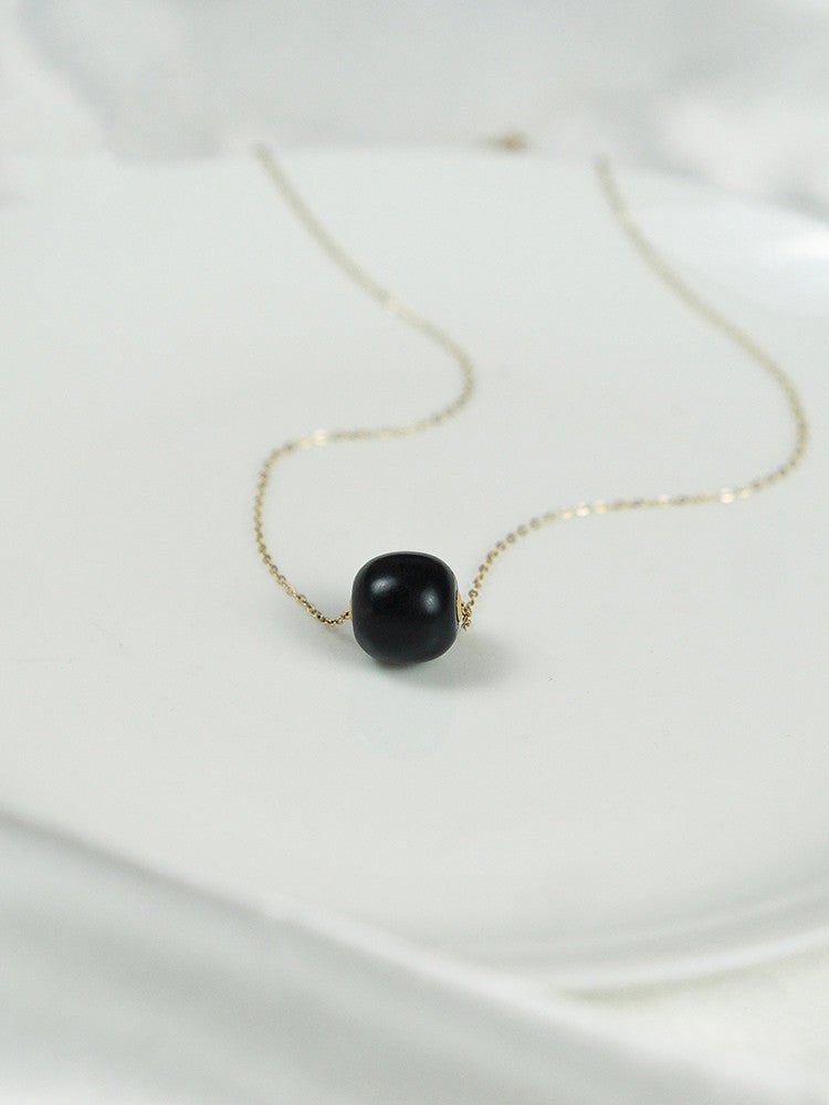 Chinese Jade Necklace with Heitian Black Snake Chain | STAR8S