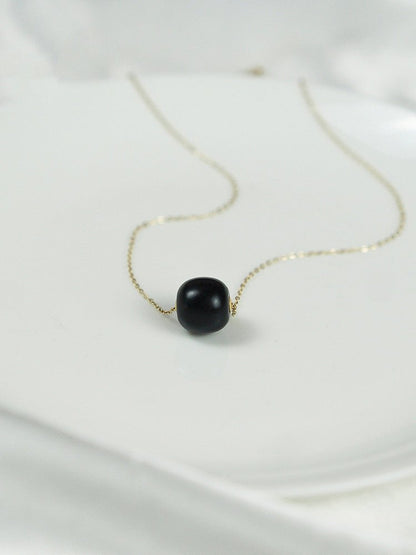 Chinese Jade Necklace with Heitian Black Snake Chain | STAR8S