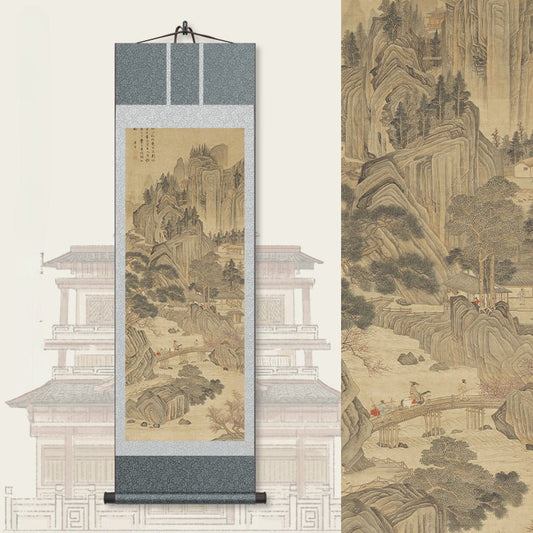 Chinese Landscape Painting: Tang Yin’s Nature - Filled Scroll HD print | STAR8S