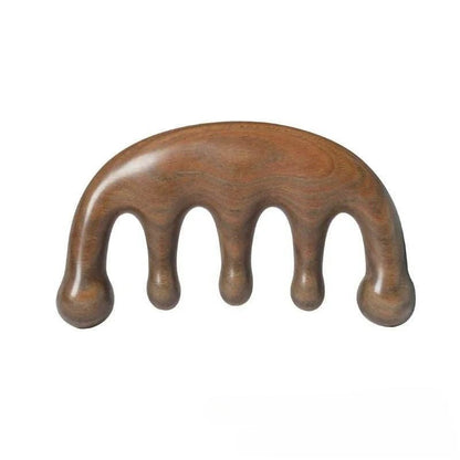 Chinese Massage Comb – Green Sandalwood Head Meridian Comb, Relaxing & Refreshing Health Care - STAR8S