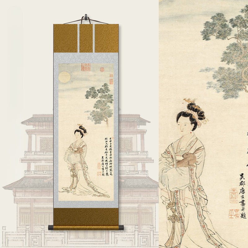 Chinese Painter Art: Tang Yin’s The Goddess Chang Scroll HD print | STAR8S