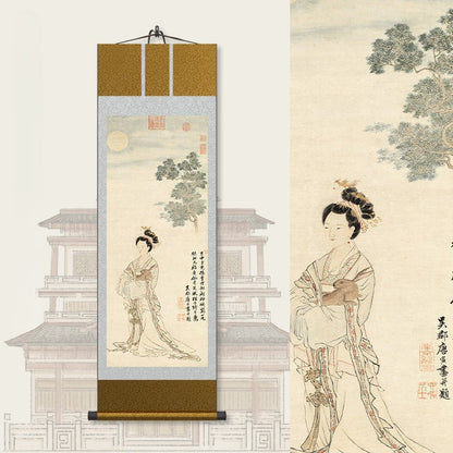 Chinese Painter Art: Tang Yin’s The Goddess Chang Scroll HD print | STAR8S
