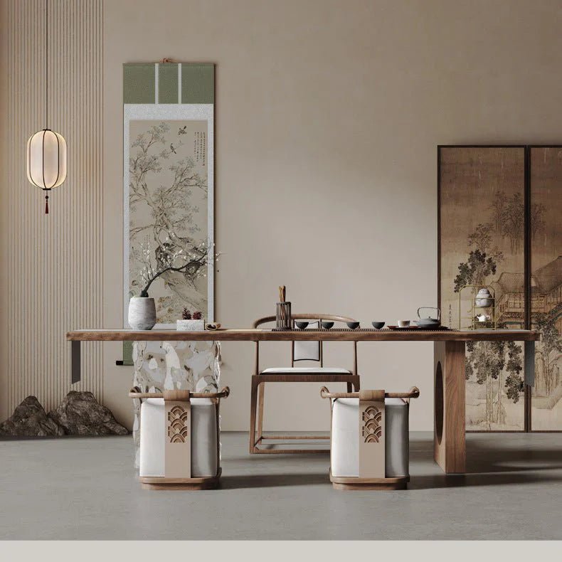 chinese scroll painting - shen zhou's yellow chrysanthemums & red osmanthus hd print - star8s - star8s
