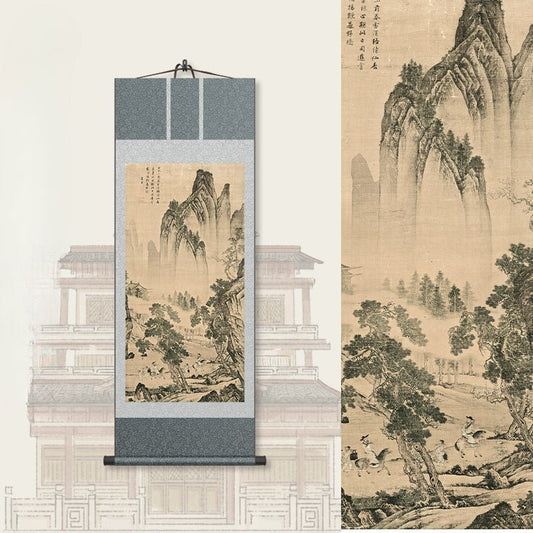 Chinese Scroll Paintings: Tang Yin’s Gallop and Whip Scroll HD print | STAR8S