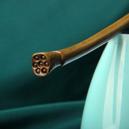 Chinese - Style Vintage Wood Hairpin for Elegant Hairstyling - STAR8S