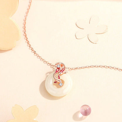 Chinese Women's Jade Necklace – Hetian, Koi & Jade Donut | STAR8S
