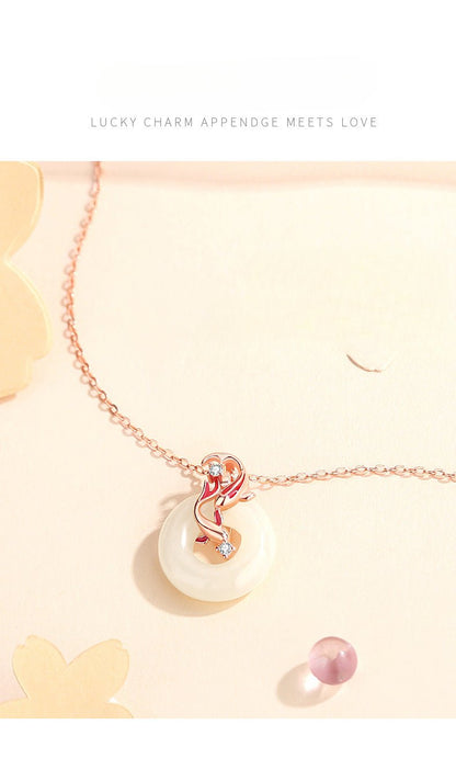 Chinese Women's Jade Necklace – Hetian, Koi & Jade Donut | STAR8S