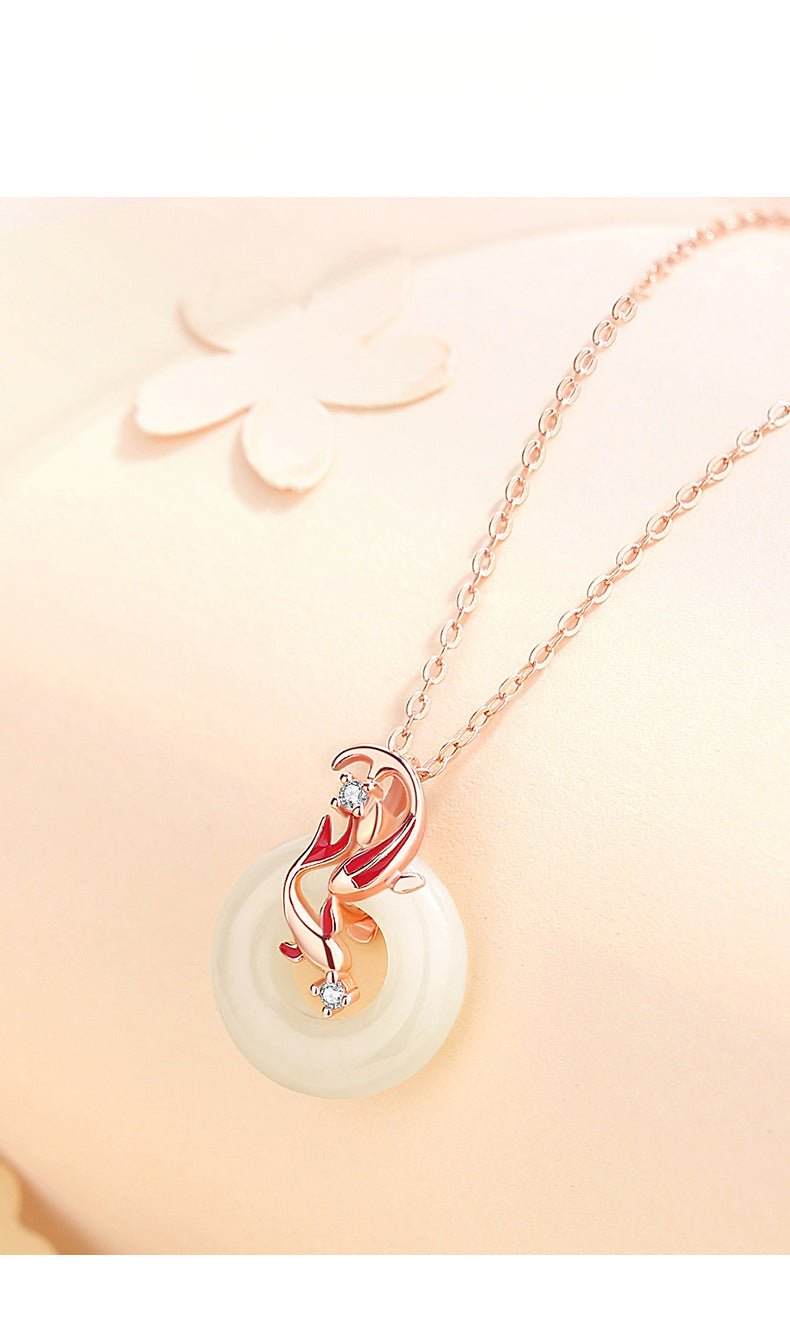 Chinese Women's Jade Necklace – Hetian, Koi & Jade Donut | STAR8S