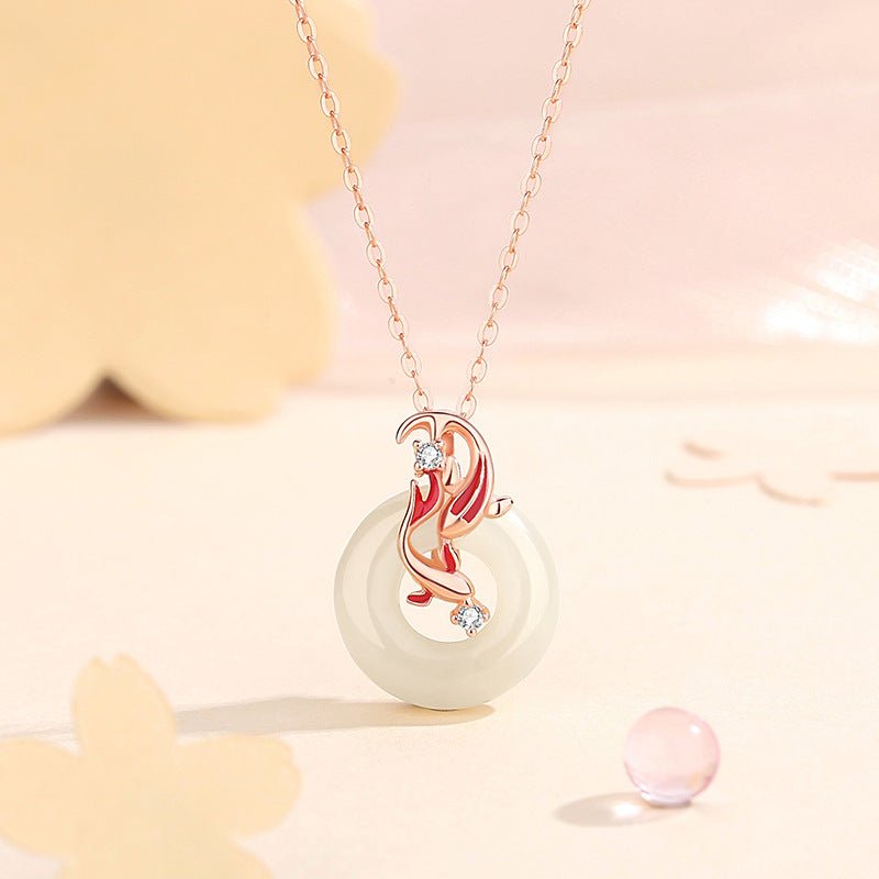 Chinese Women's Jade Necklace – Hetian, Koi & Jade Donut | STAR8S
