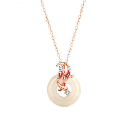Chinese Women's Jade Necklace – Hetian, Koi & Jade Donut | STAR8S