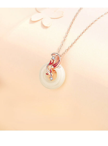 Chinese Women's Jade Necklace – Hetian, Koi & Jade Donut | STAR8S