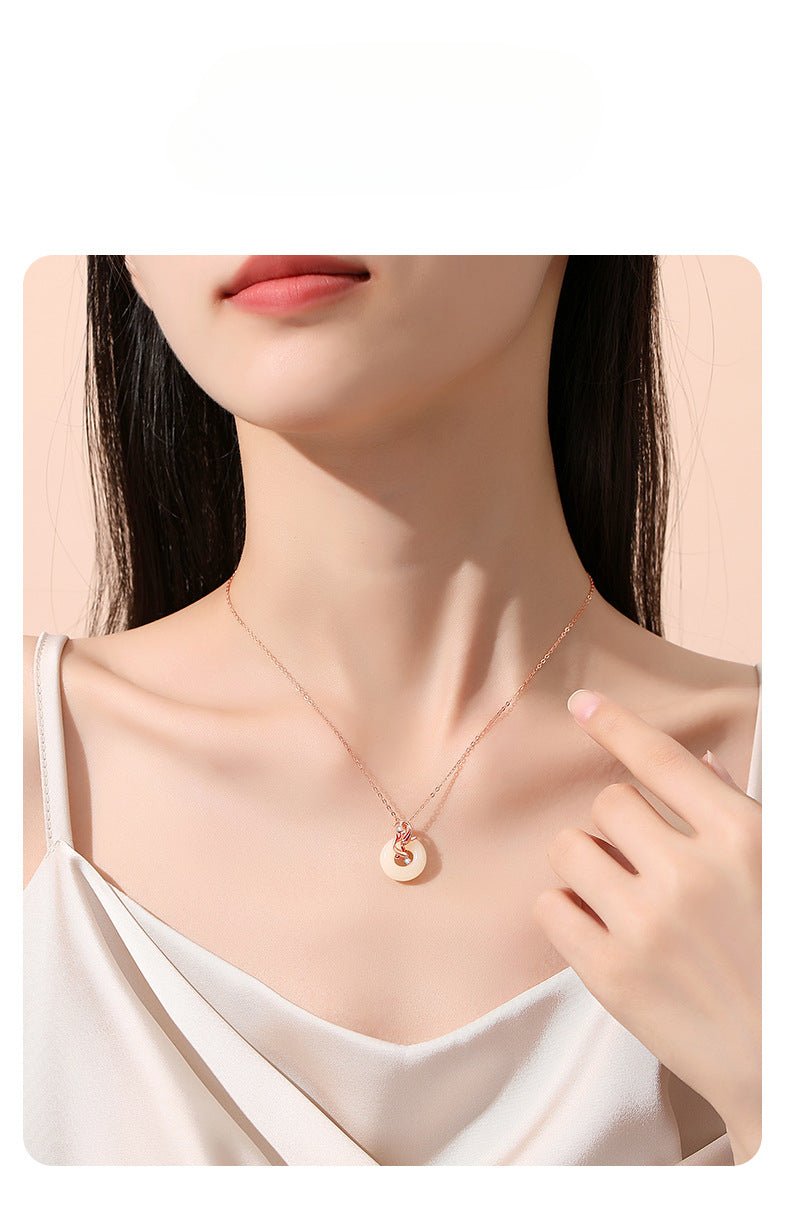 chinese women's jade necklace – hetian, koi & jade donut | star8s