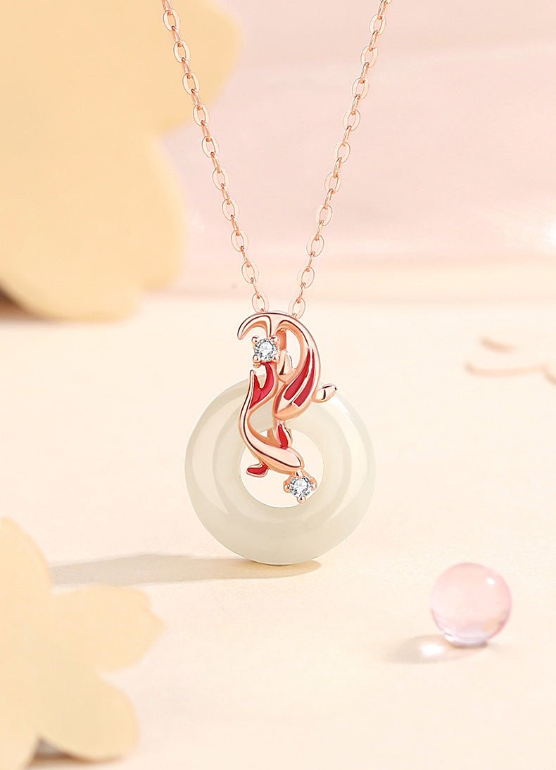 Chinese Women's Jade Necklace – Hetian, Koi & Jade Donut | STAR8S