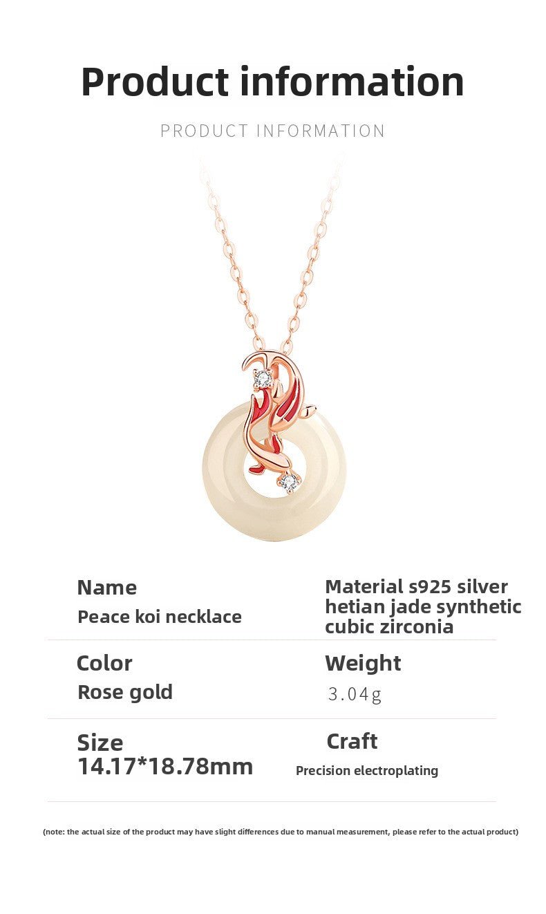 chinese women's jade necklace – hetian, koi & jade donut | star8s