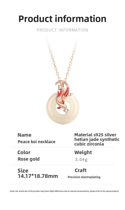 Chinese Women's Jade Necklace – Hetian, Koi & Jade Donut | STAR8S