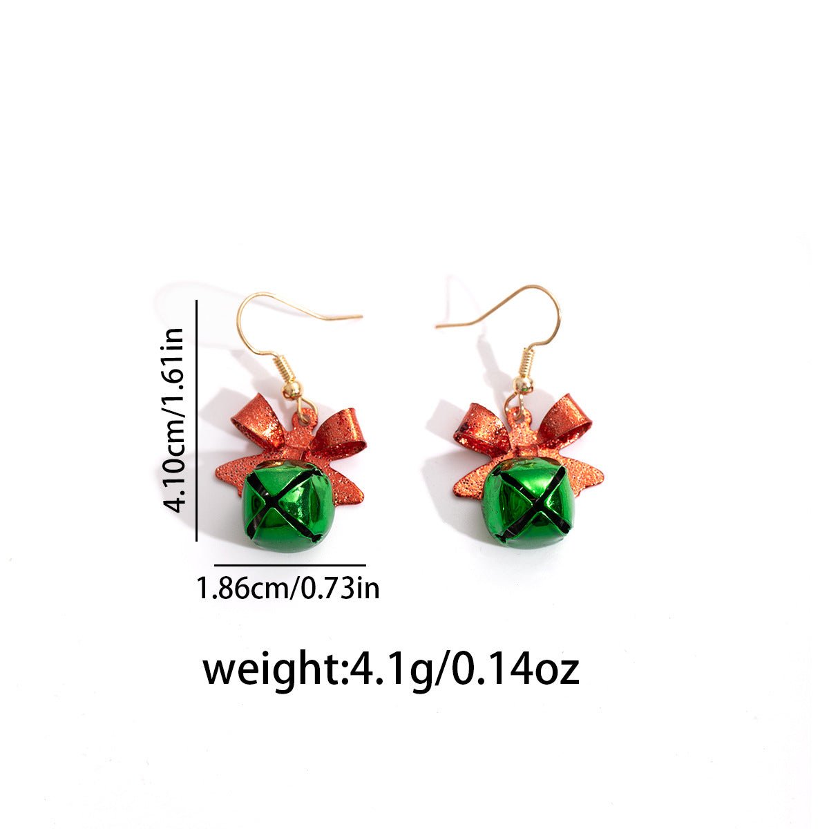 christmas bell & bow earrings – festive holiday jewelry for women | cute and creative holiday accessory - star8s