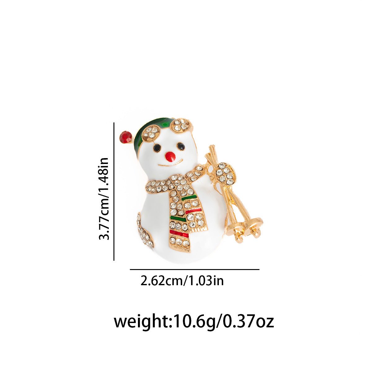 Christmas Tree, Snowman & Apple Brooch Pins – Festive Jewelry with Rhinestones – Holiday Gifts for Women - STAR8S