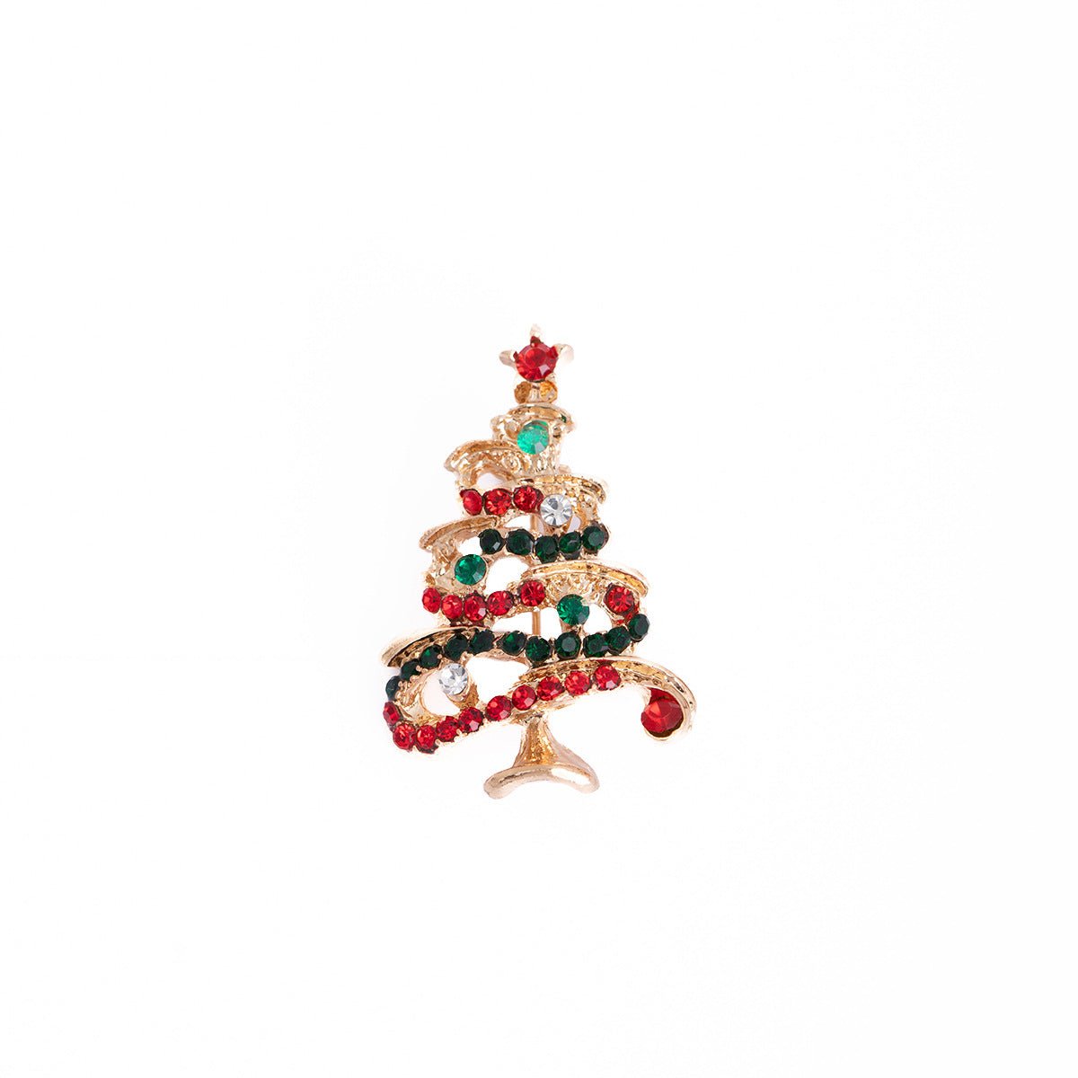 christmas tree, snowman & apple brooch pins – festive jewelry with rhinestones – holiday gifts for women - star8s