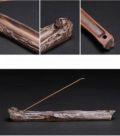 Creative Ceramic Incense Holder with Lotus Leaf - Retro - style Home Decor - STAR8S