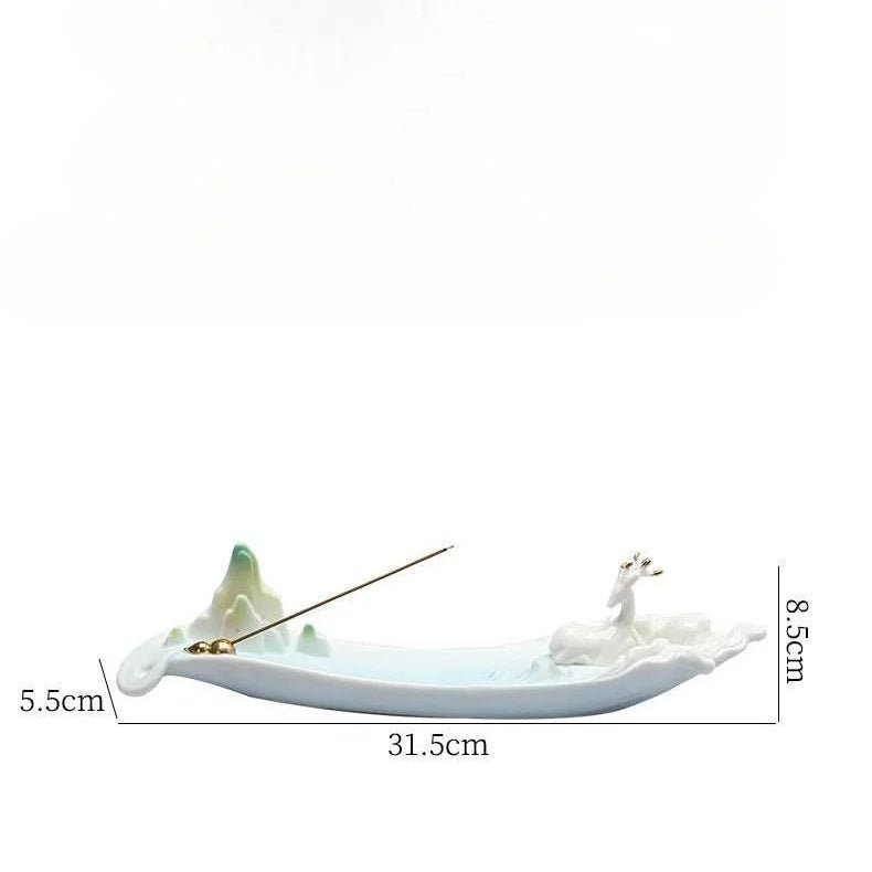 Creative Ceramic Whiteware Incense Holder - Home and Tea Decor - STAR8S