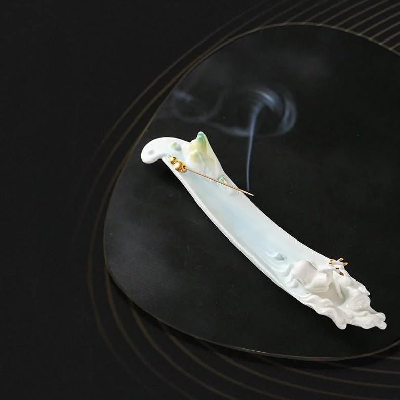 Creative Ceramic Whiteware Incense Holder - Home and Tea Decor - STAR8S