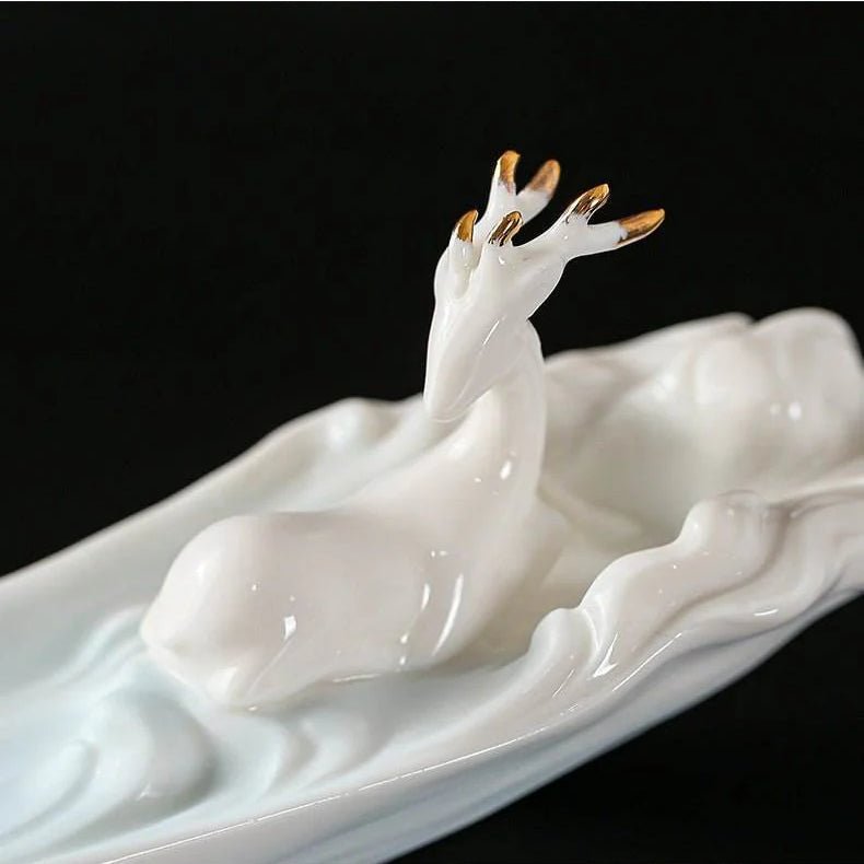 Creative Ceramic Whiteware Incense Holder - Home and Tea Decor - STAR8S