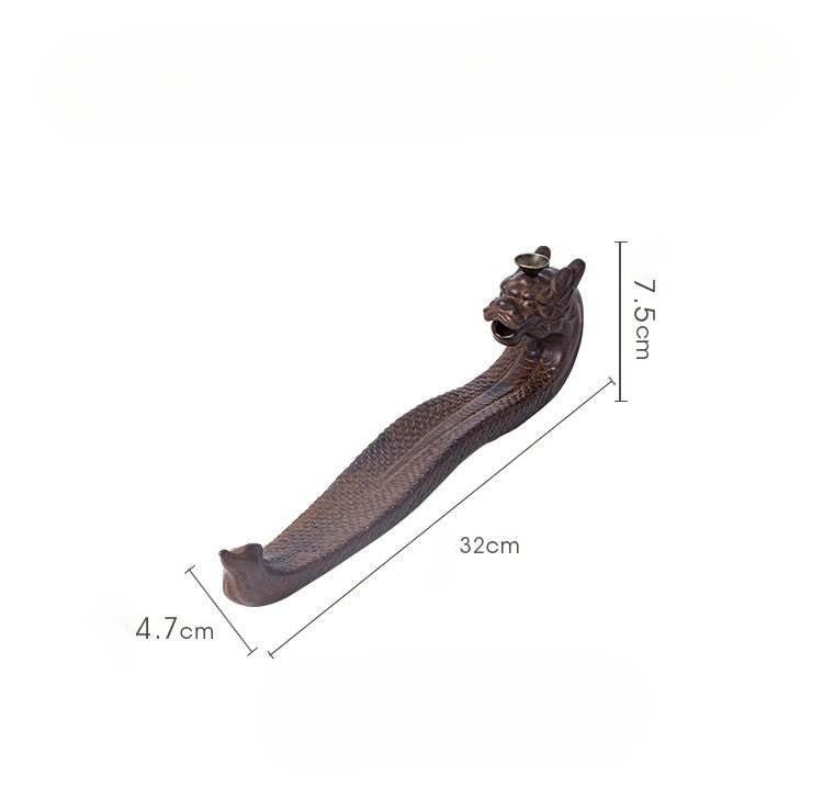 Creative Lying Dragon, Bats and Peach - themed Ceramic Incense Holder backflow incense burner - STAR8S