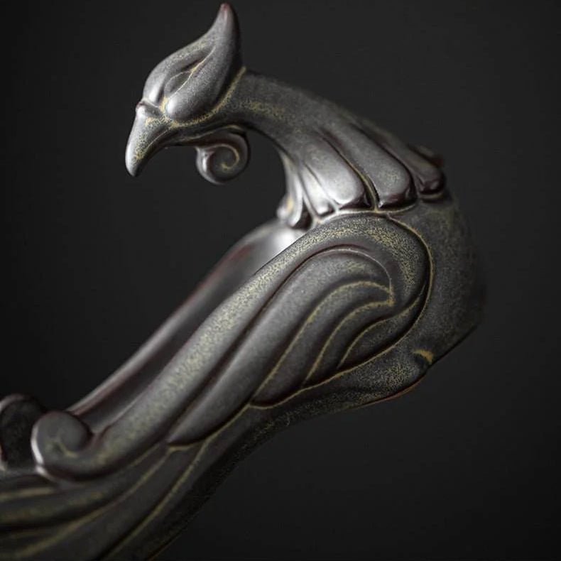 creative phoenix - themed ceramic incense holder - home and tea decor - star8s
