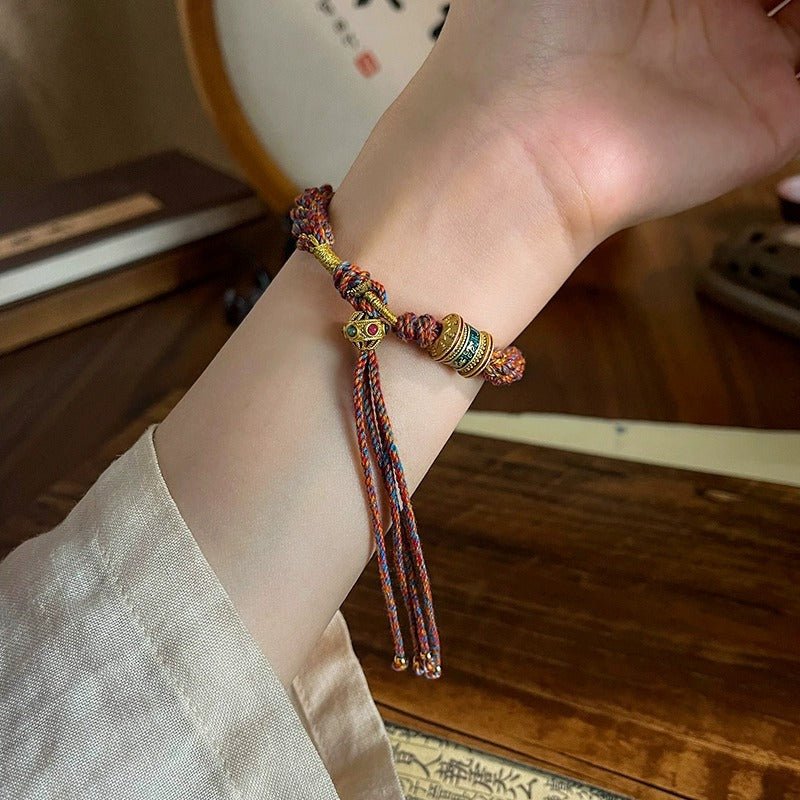 Cultural Tibetan Knot Bracelet: Five - color Corn Enamel | STAR8S
