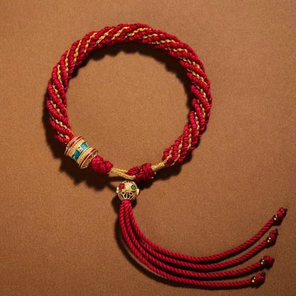 Cultural Tibetan Knot Bracelet: Five - color Corn Enamel | STAR8S