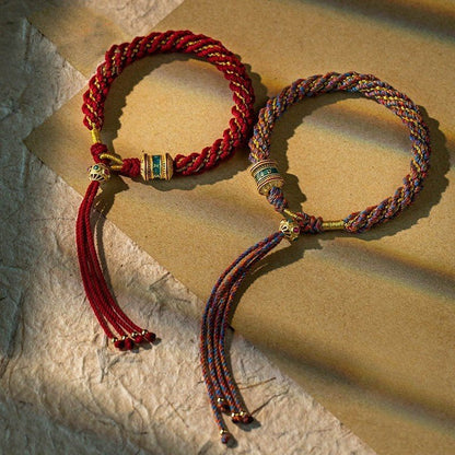 Cultural Tibetan Knot Bracelet: Five - color Corn Enamel | STAR8S
