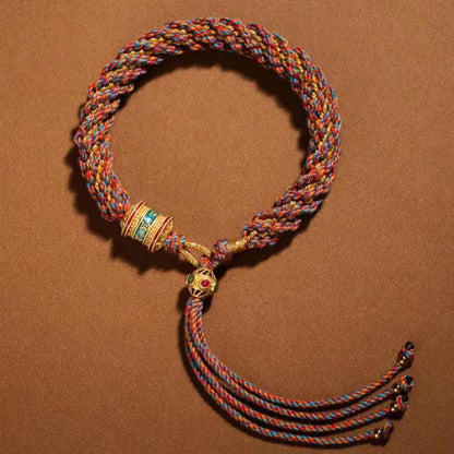 Cultural Tibetan Knot Bracelet: Five - color Corn Enamel | STAR8S