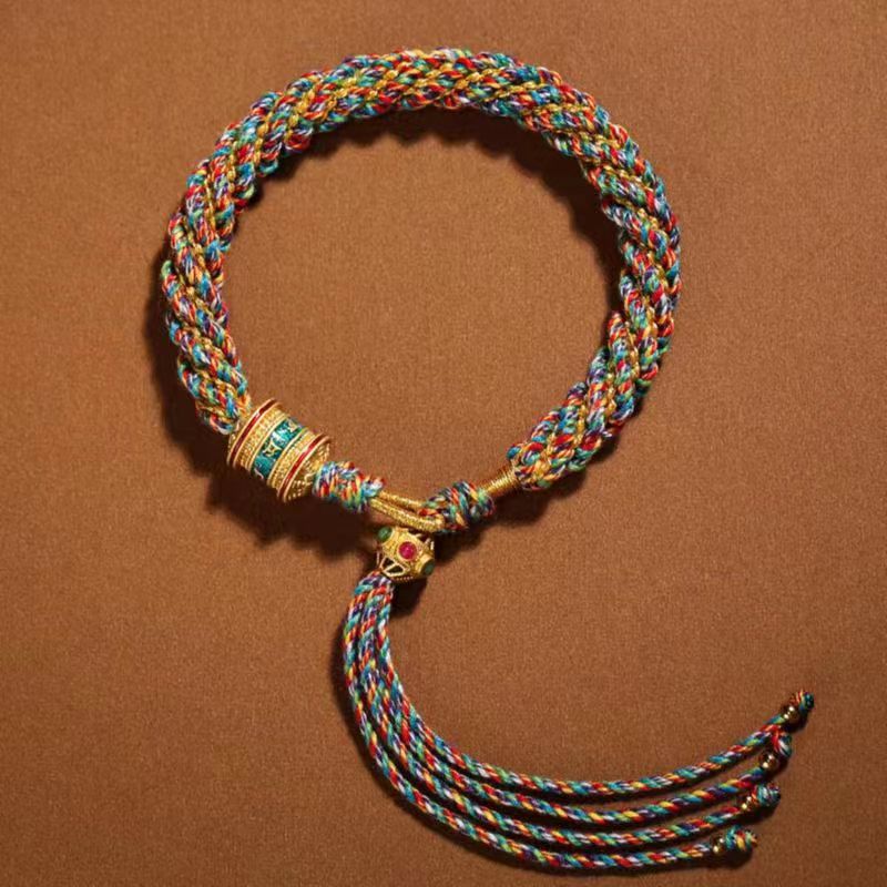 Cultural Tibetan Knot Bracelet: Five - color Corn Enamel | STAR8S